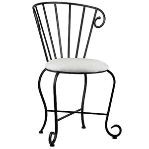 Round Dining Chair (Set-2)-Iron Accents