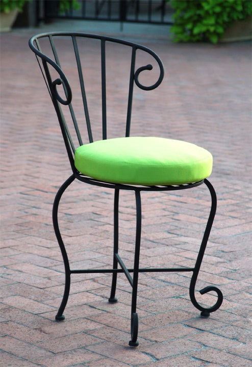 Round Dining Chair (Set-2)-Iron Accents