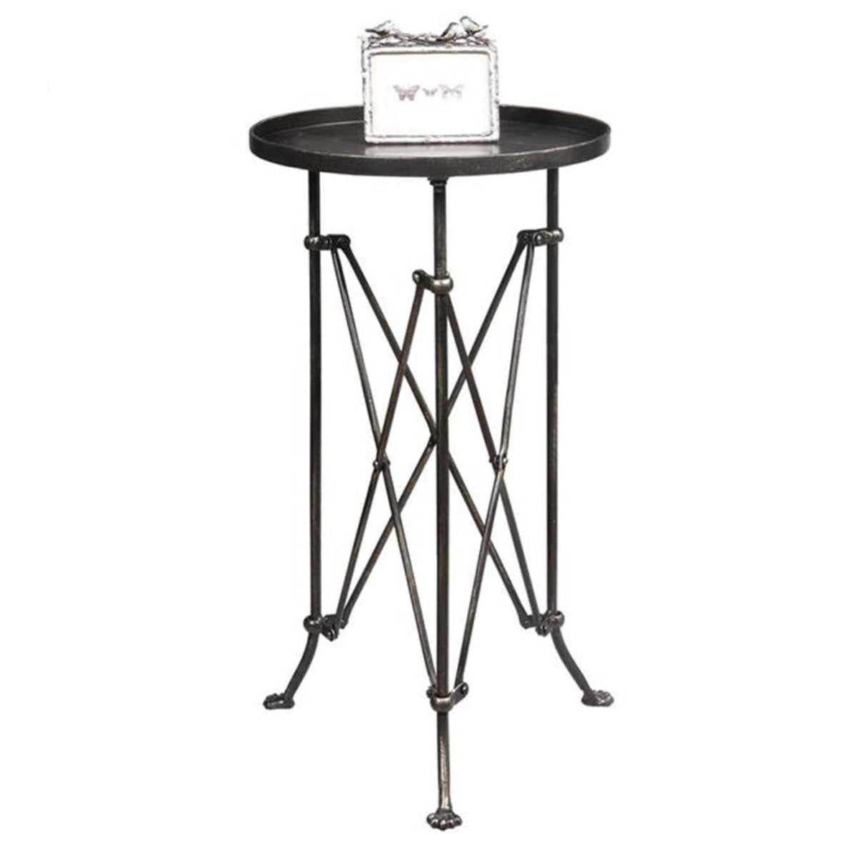 Round Metal Table-Iron Accents