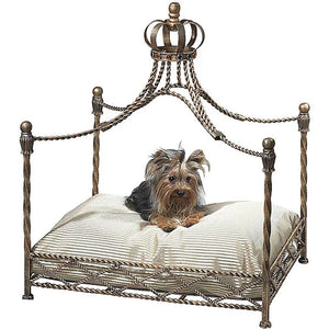 Royal Pet Canopy Bed-Iron Accents