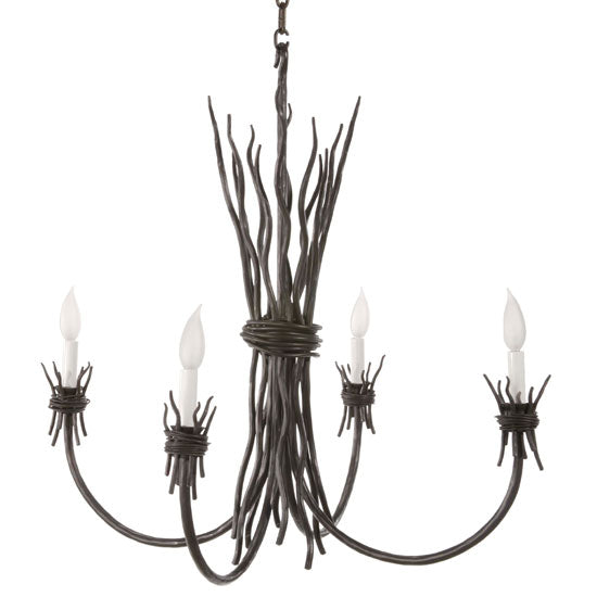 Rush 4-Arm Chandelier-Iron Accents