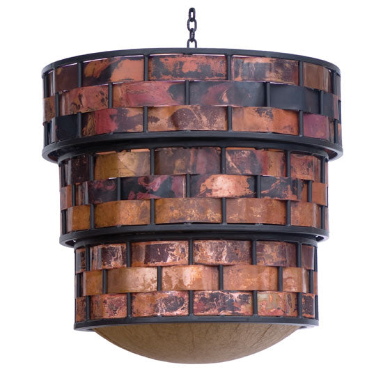 Rushton Iron & Copper Chandelier-Iron Accents