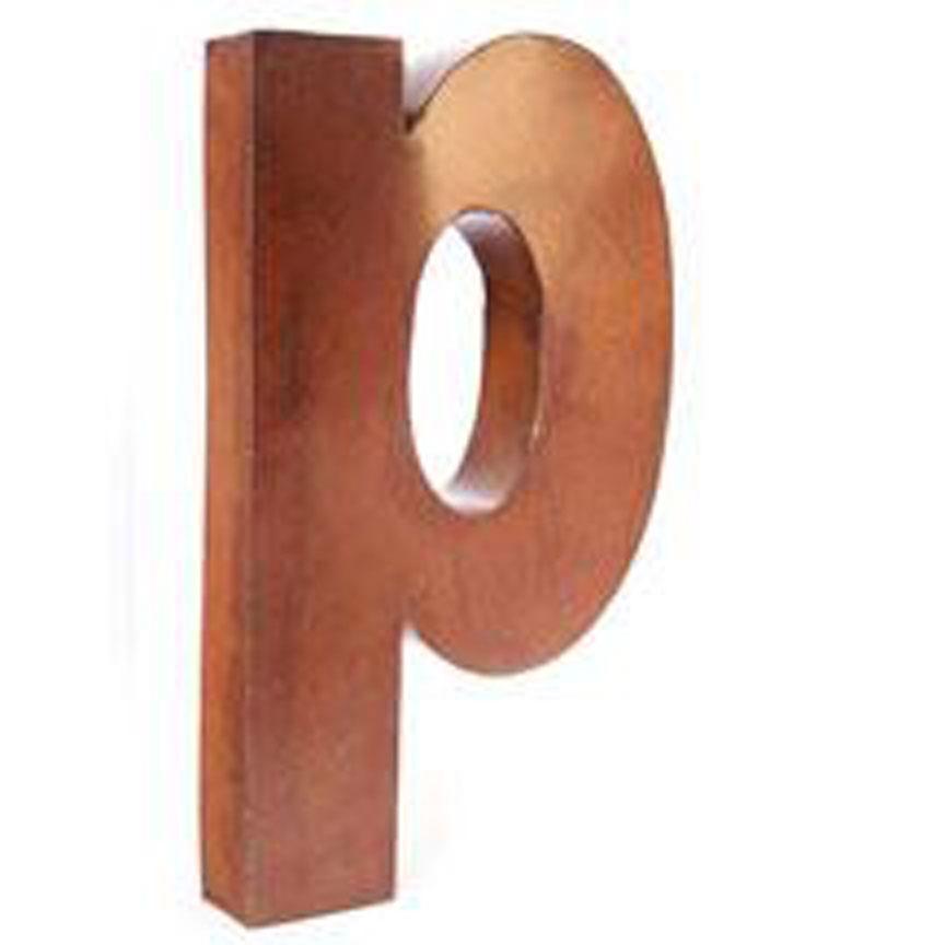 Rustic Metal Letter - p or d-Wall | Iron Accents