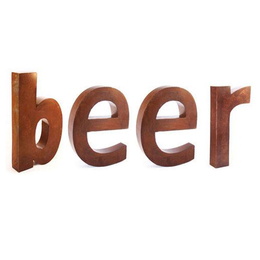 Rustic Metal Letters - beer - CS-Discontinued | Iron Accents