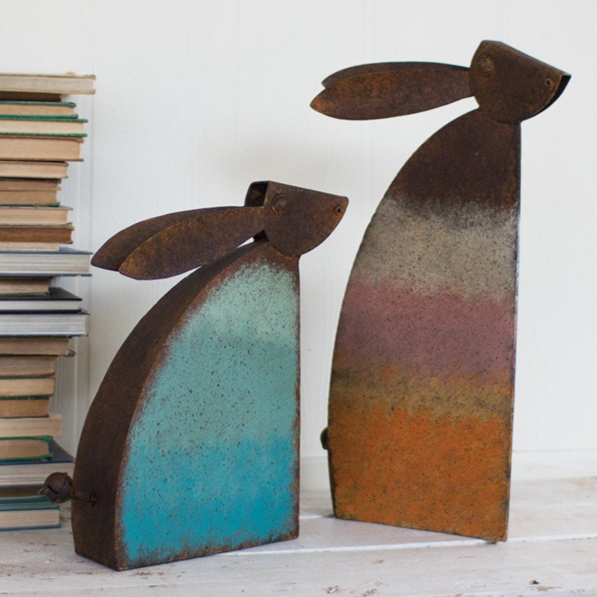 Rustic Metal Rabbits-Decor | Iron Accents
