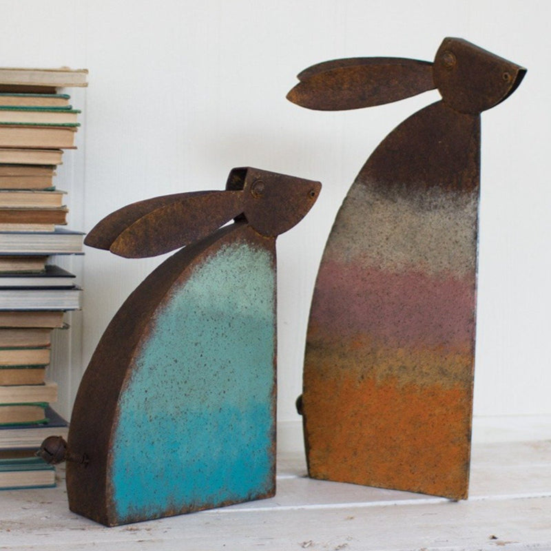Rustic Metal Rabbits - Iron Accents