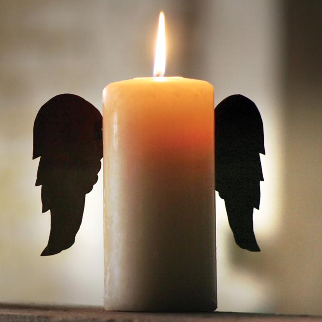 Rustic Tin Candle Wings Set-Discontinued | Iron Accents