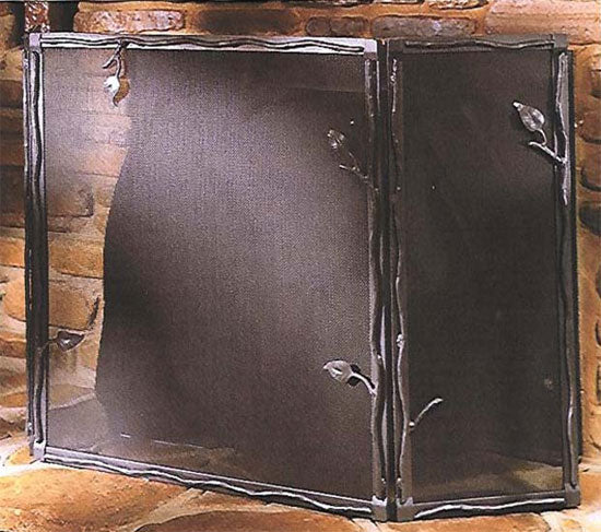 Sassafras Fire Screen-Iron Accents