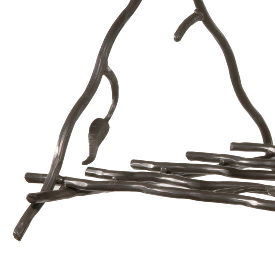 Sassafras Forged Leaf Pot Rack-Iron Accents