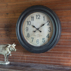 Schoolhouse Clock-Iron Accents