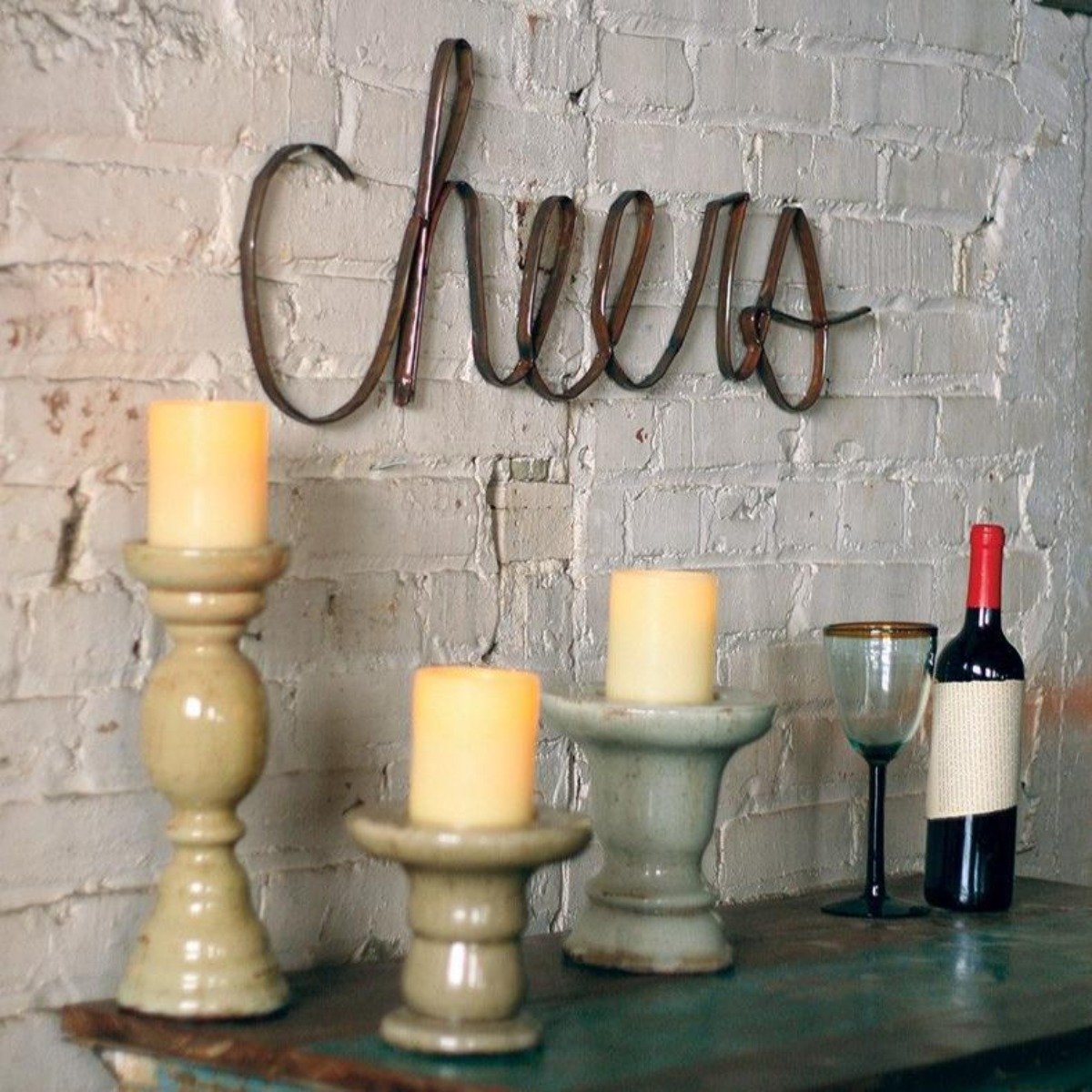Scrap Iron Cheers Sign-Wall | Iron Accents
