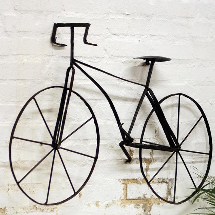 Scrap Metal Wall Bicycle-Discontinued | Iron Accents