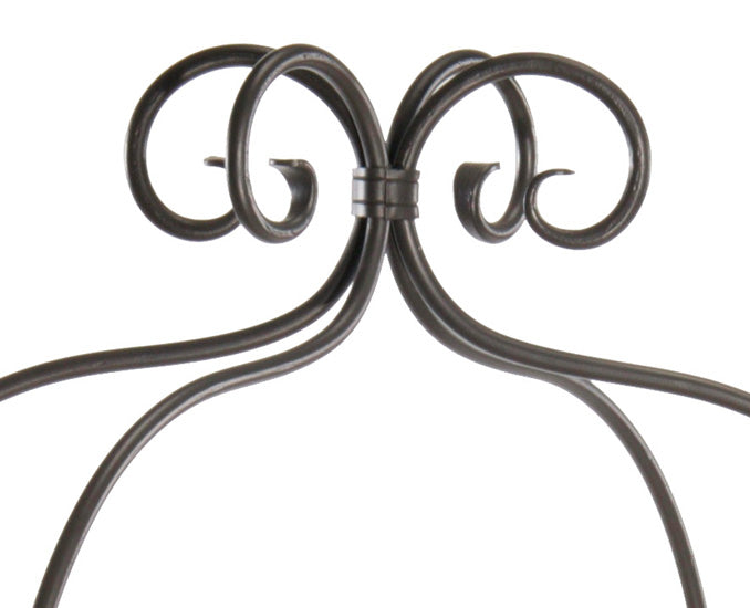 Scroll Double 3-Tier Shelf-Iron Accents