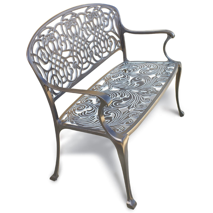 Sea Island Settee-Iron Accents