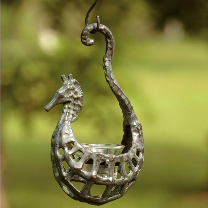 Seahorse Garden Lantern-Garden | Iron Accents