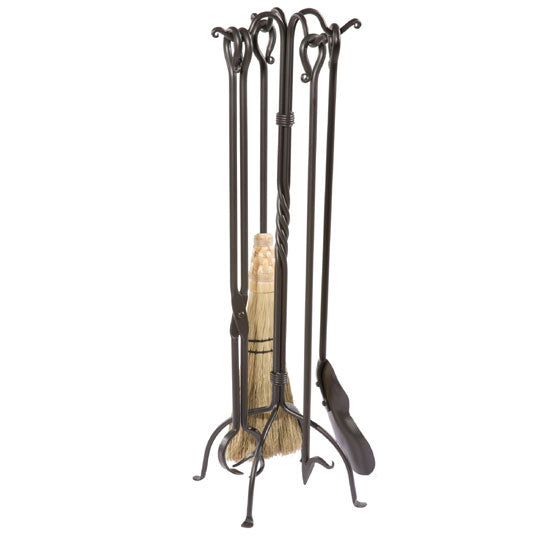 Shepherd's Crook Fire Tools-Iron Accents