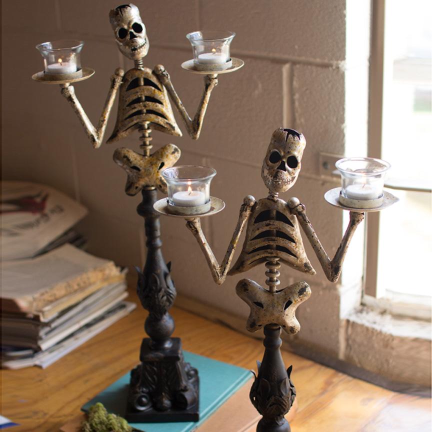Skeleton Votive Holders (Set-2)-Discontinued | Iron Accents