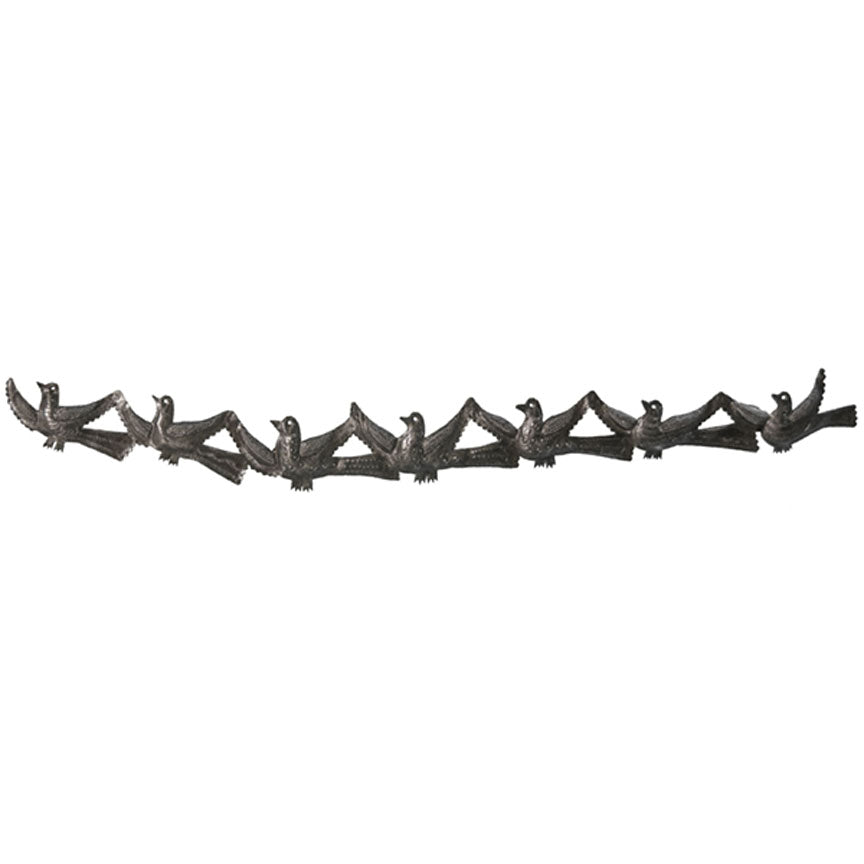 Skinny Bird Curve Steel Plaque-Iron Accents