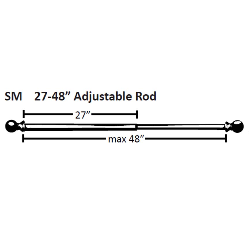 Small Adjustable Drapery Rod-Iron Accents