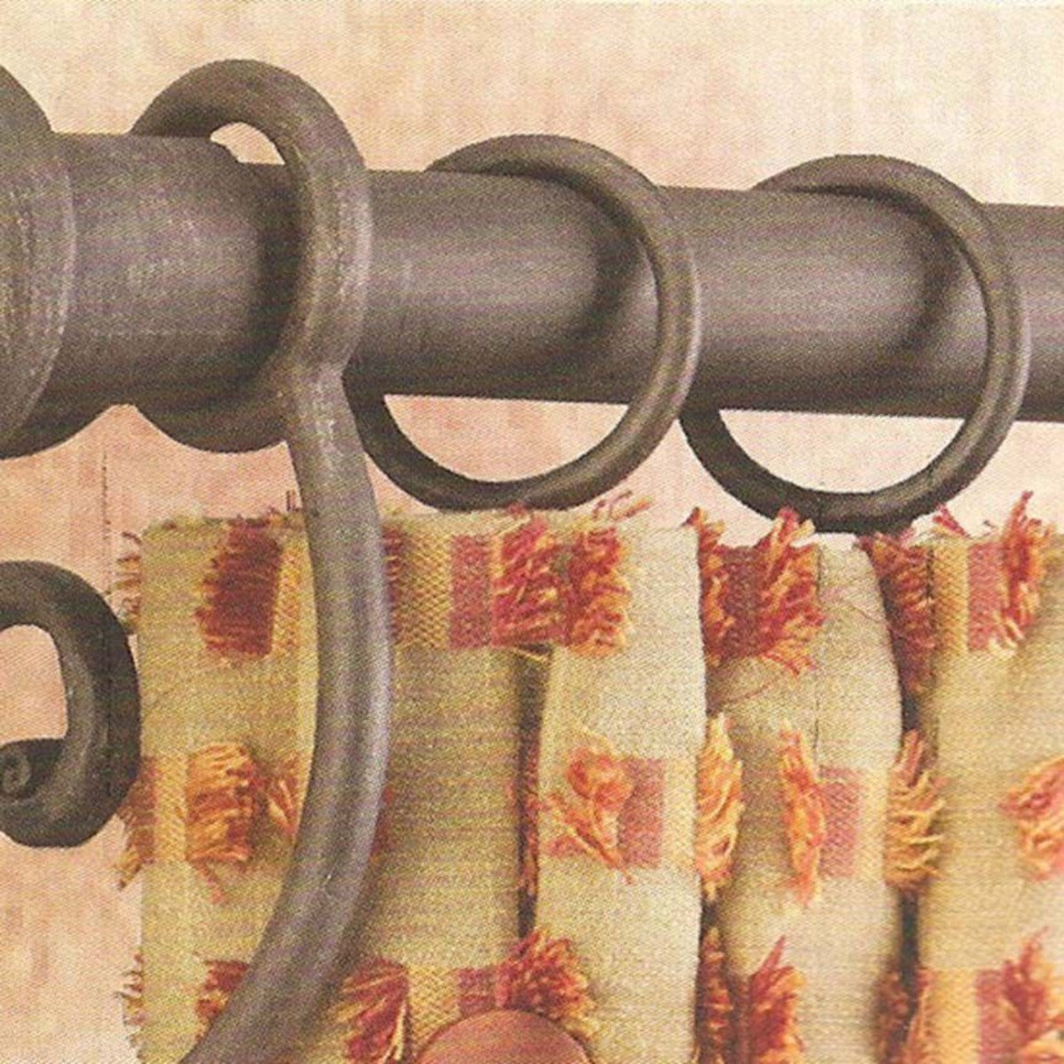 Smooth Drapery Rings (Set-8)-Iron Accents