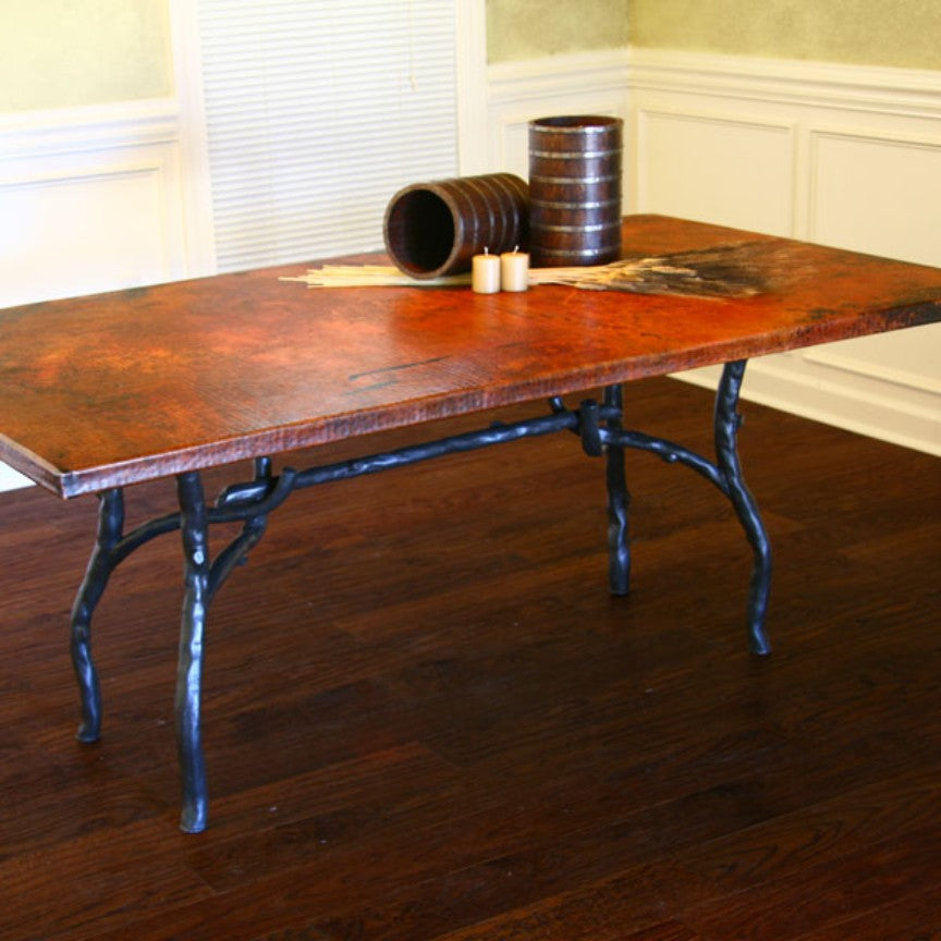South Fork Dining Table / Base -72" Tops-Iron Accents