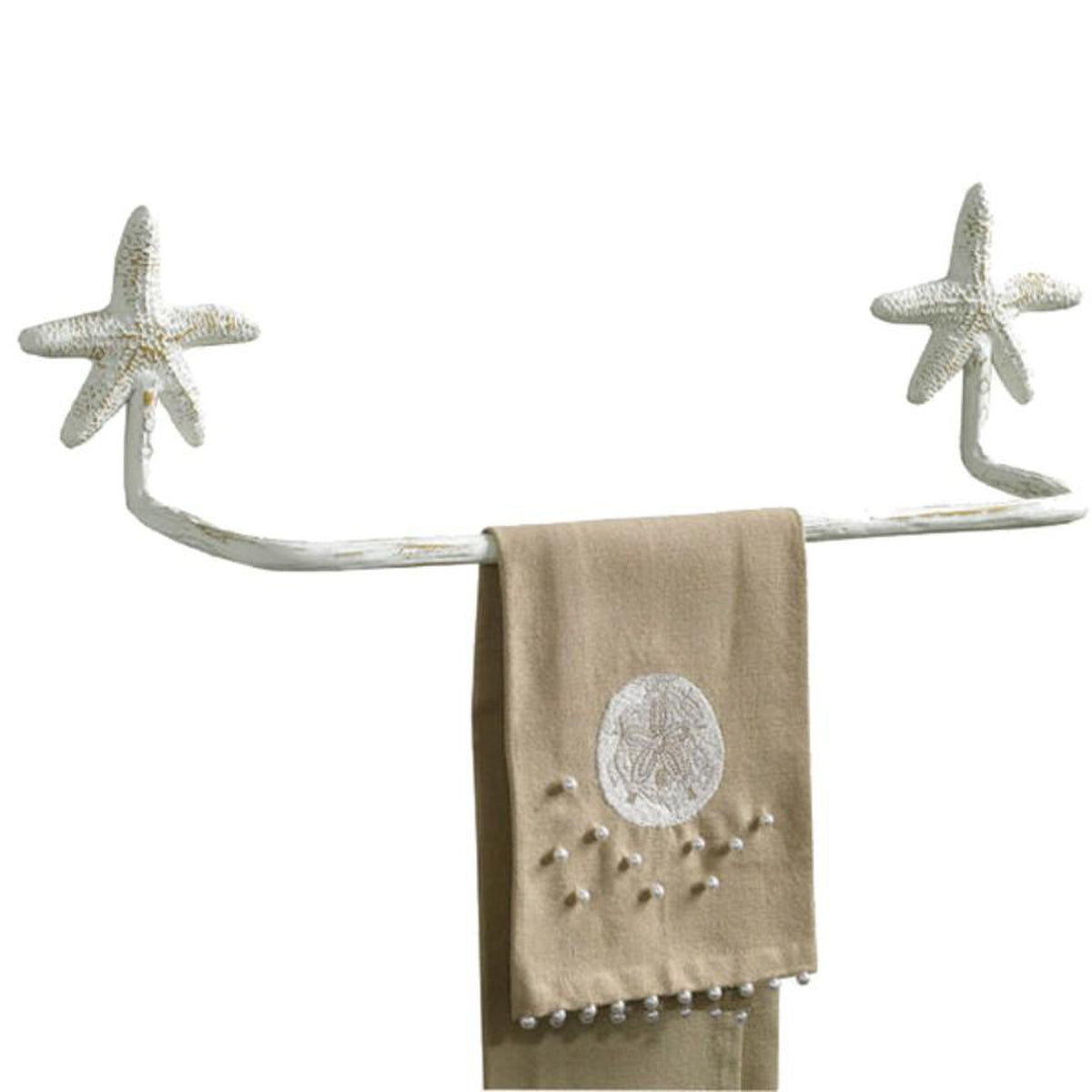 Starfish Towel Bar - 16" or 24"-Iron Accents