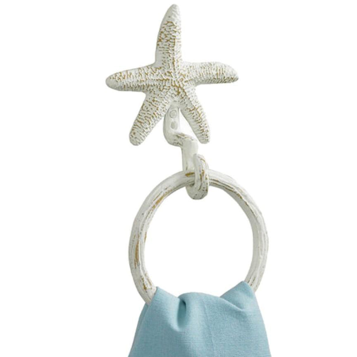 Starfish Towel Ring-Iron Accents
