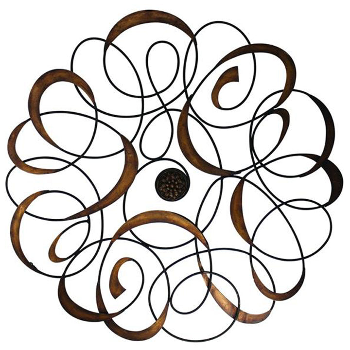 Swirl Wall Grille w/ Medallion-Iron Accents