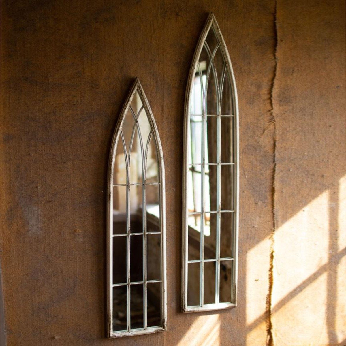Tall Church Mirror (Set-2)-Wall | Iron Accents