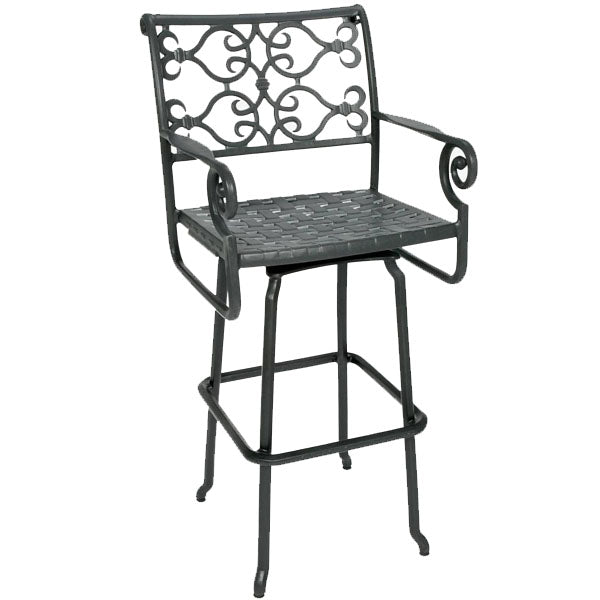 Veracruz Swivel Bar Stool (Set-2)-Iron Accents