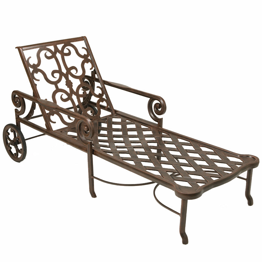 Veracruz Chaise Lounge-Iron Accents