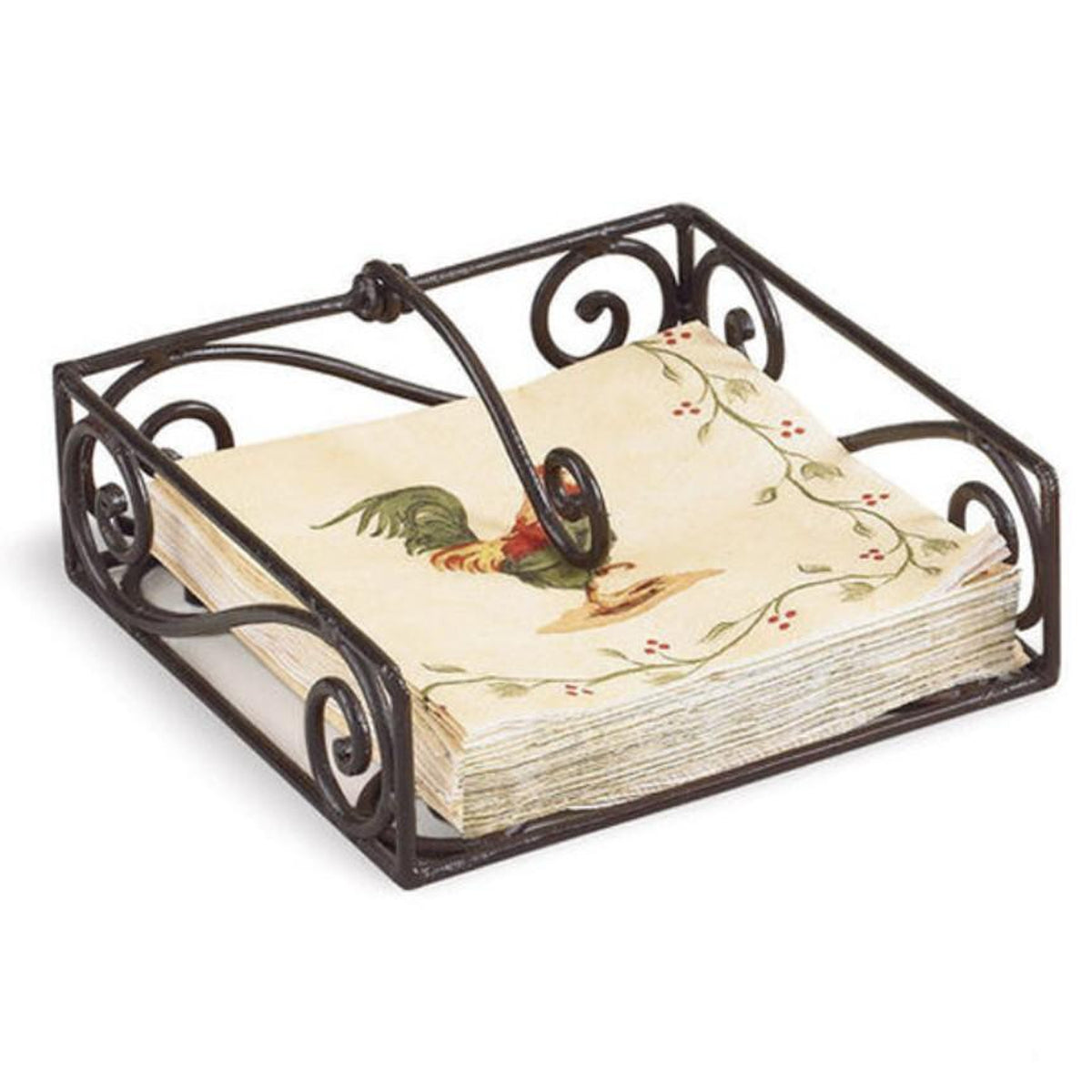 Village Luncheon Napkin Holder-Iron Accents