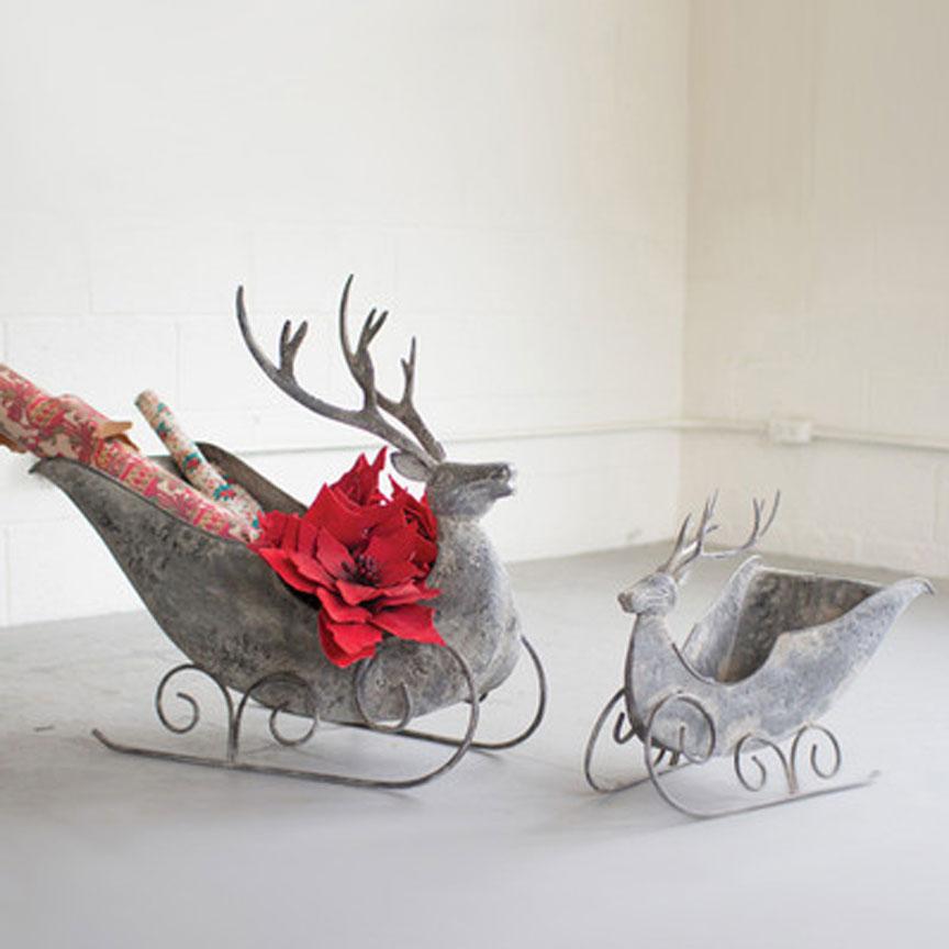 Vintage Deer Sleighs (Set-2)-Discontinued | Iron Accents