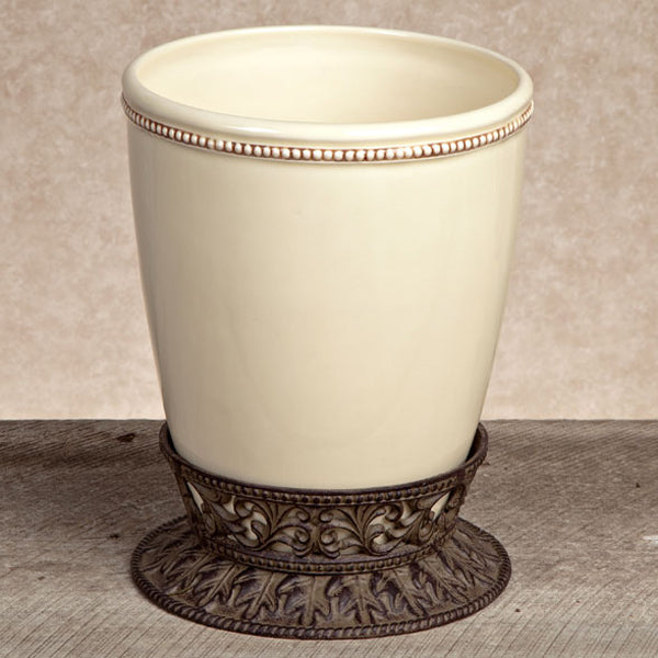 Waste Basket-Iron Accents