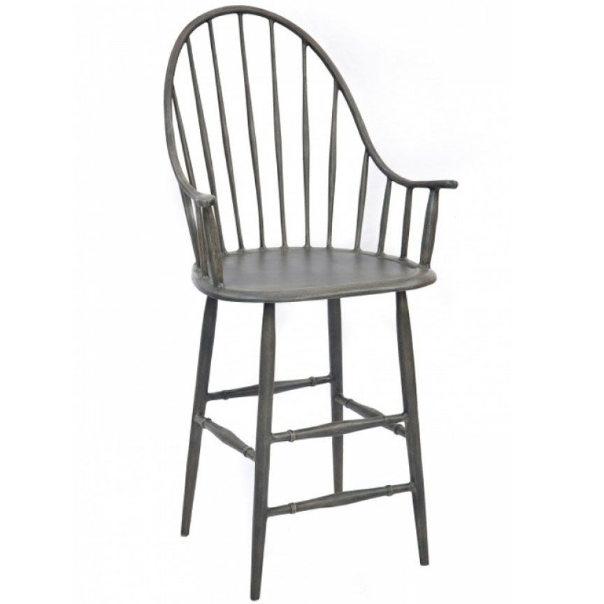 Windsor Counter Stool (Set-2) | Iron Accents