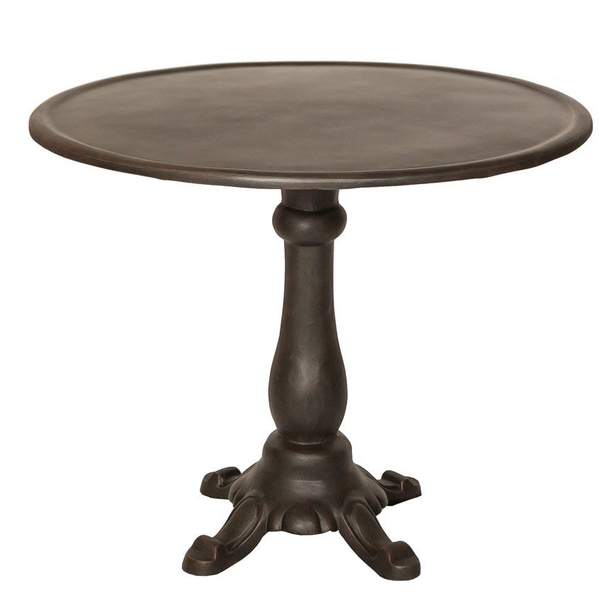 Windsor Pedestal Table | Iron Accents