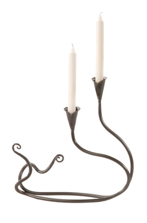 Windswept Candleholders-Iron Accents