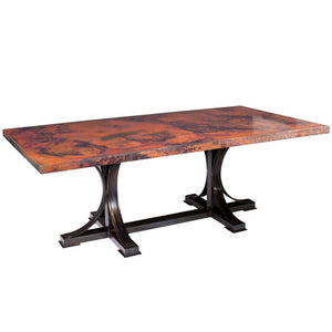 Winston Dining Table or Base for for 72x44 - 84x44 Tops-Iron Accents