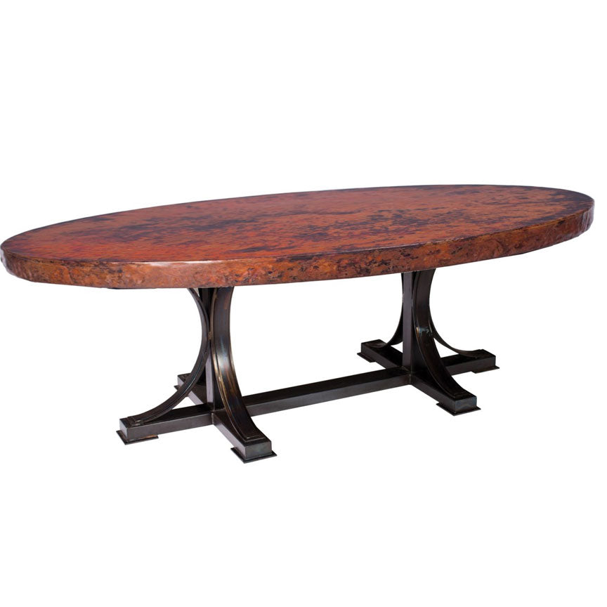 Winston Dining Table or Base for for 72x44 - 84x44 Tops-Iron Accents