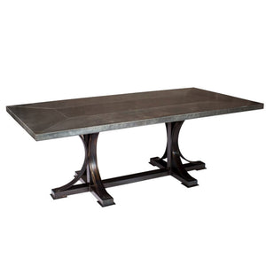 Winston Dining Table or Base for for 72x44 - 84x44 Tops-Iron Accents