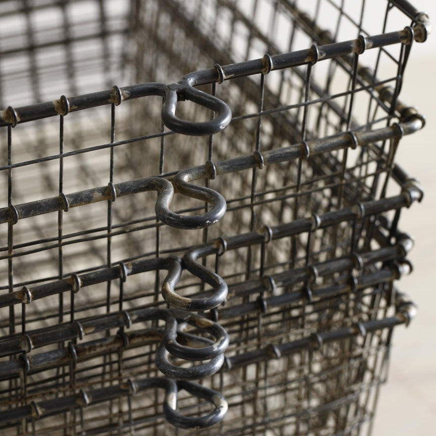 Wire Locker Baskets (Set-6)-Iron Accents