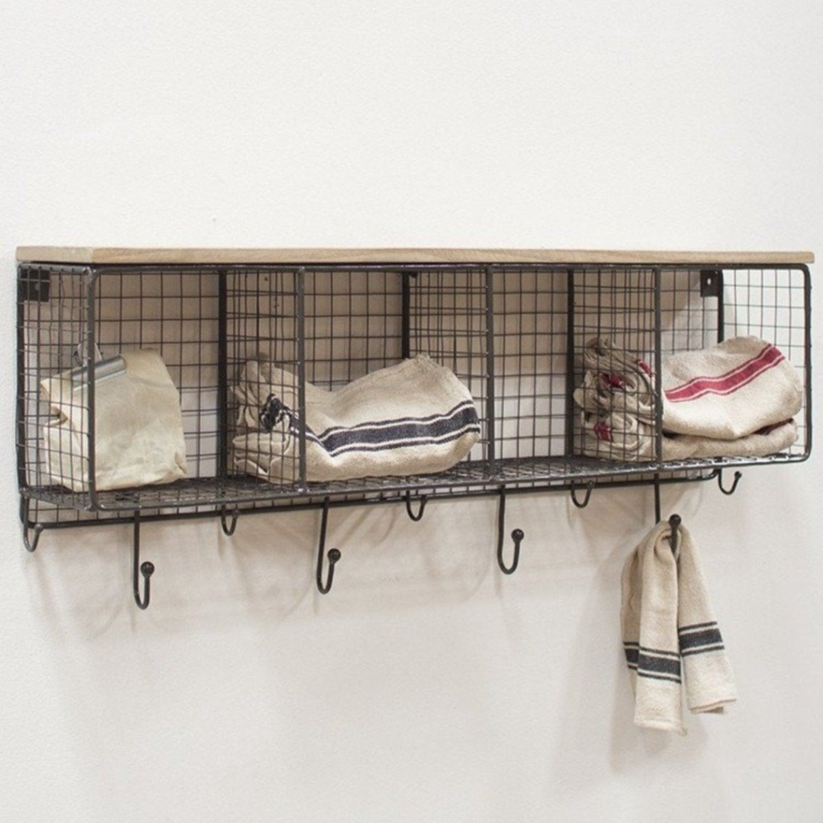 Mesh Cubbies Wall Shelf