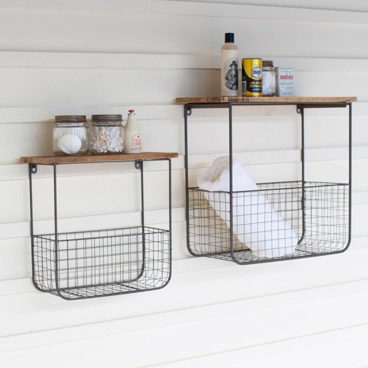 Wire Wall Shelves w/ Baskets