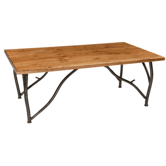 Woodland Cocktail Table-Iron Accents