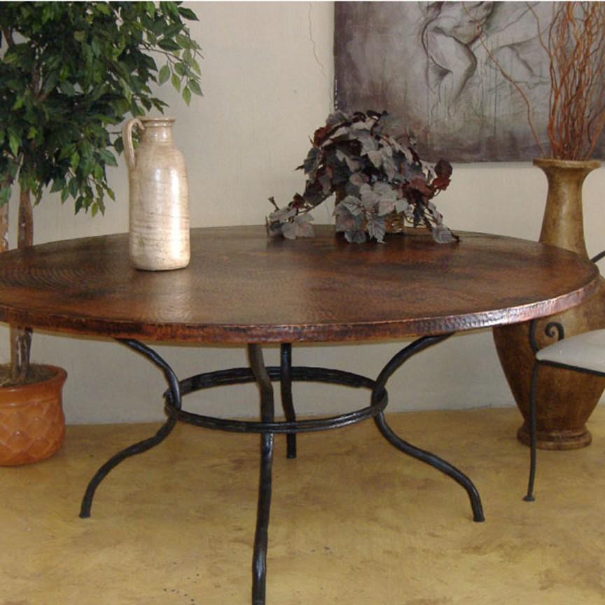 Woodland Dining Table / Base -48"-Iron Accents