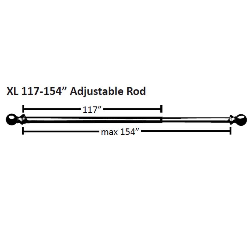 X-Large Adjustable Drapery Rod-Iron Accents