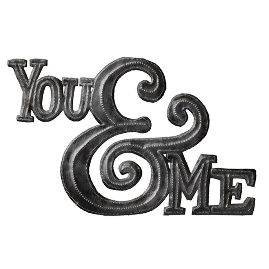 You & Me Metal Plaque-Iron Accents